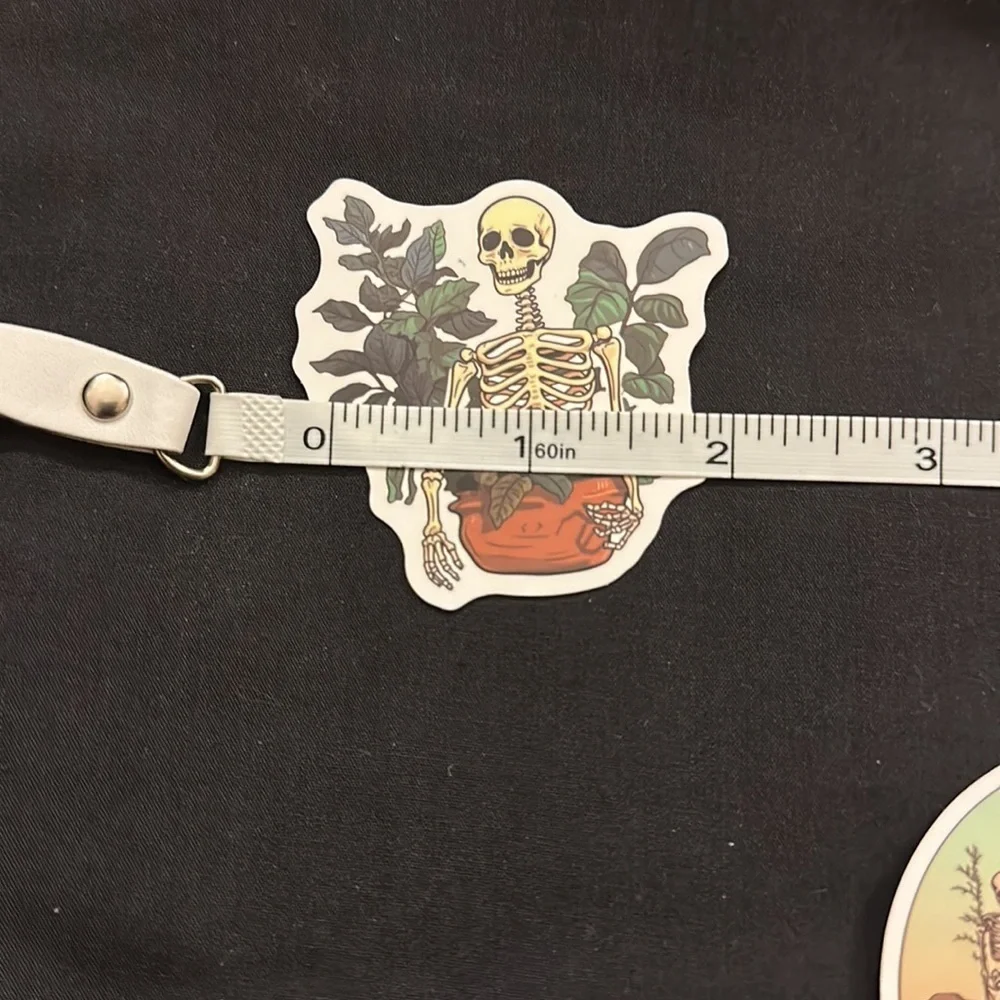 Floral skull stickers/decals.